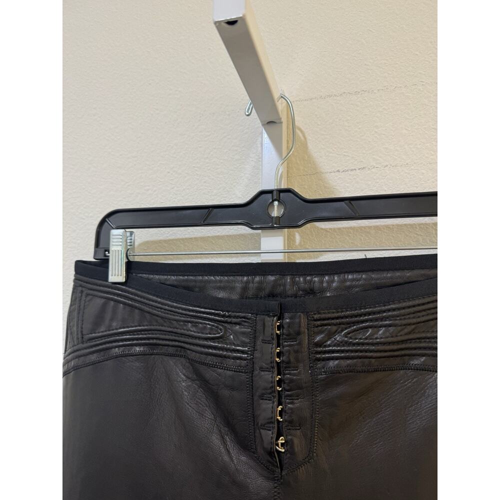 Roberto Cavalli leather pants black made in Italy Women’s Sz M $2k+ - Picture 4 of 16